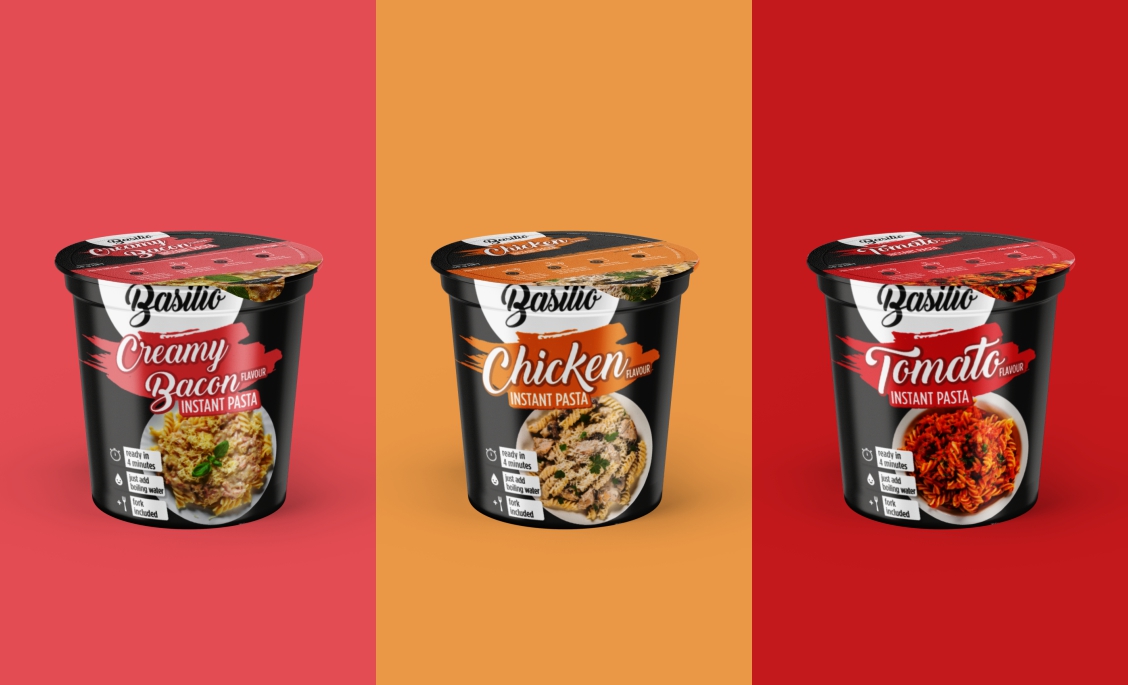 Quick and easy pasta Basilio Instant Pasta Cup